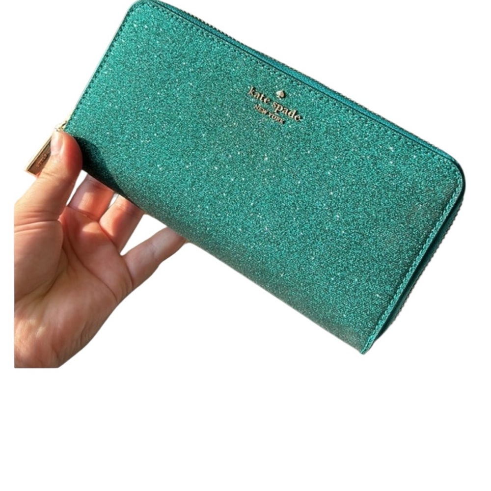 Kate Spade Teal Glitter Wallet